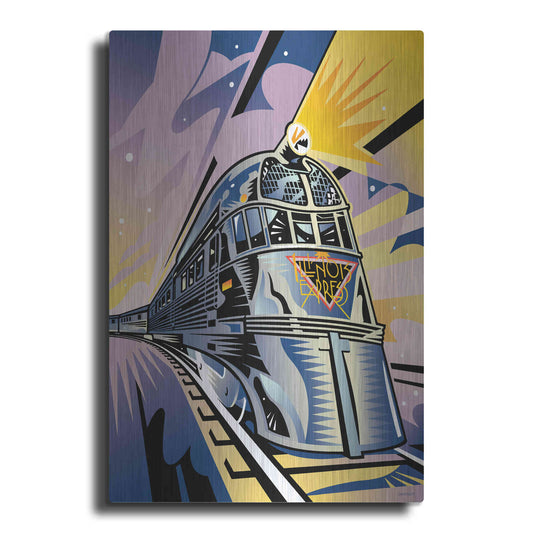 Luxe Metal Art 'Pioneer Zephyr' by David Chestnutt, Metal Wall Art