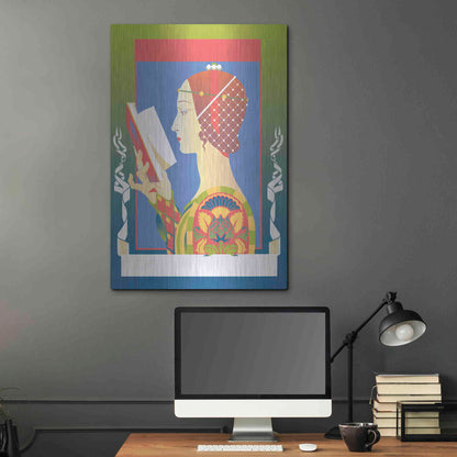 Luxe Metal Art 'Renaissance Read' by David Chestnutt, Metal Wall Art,24x36