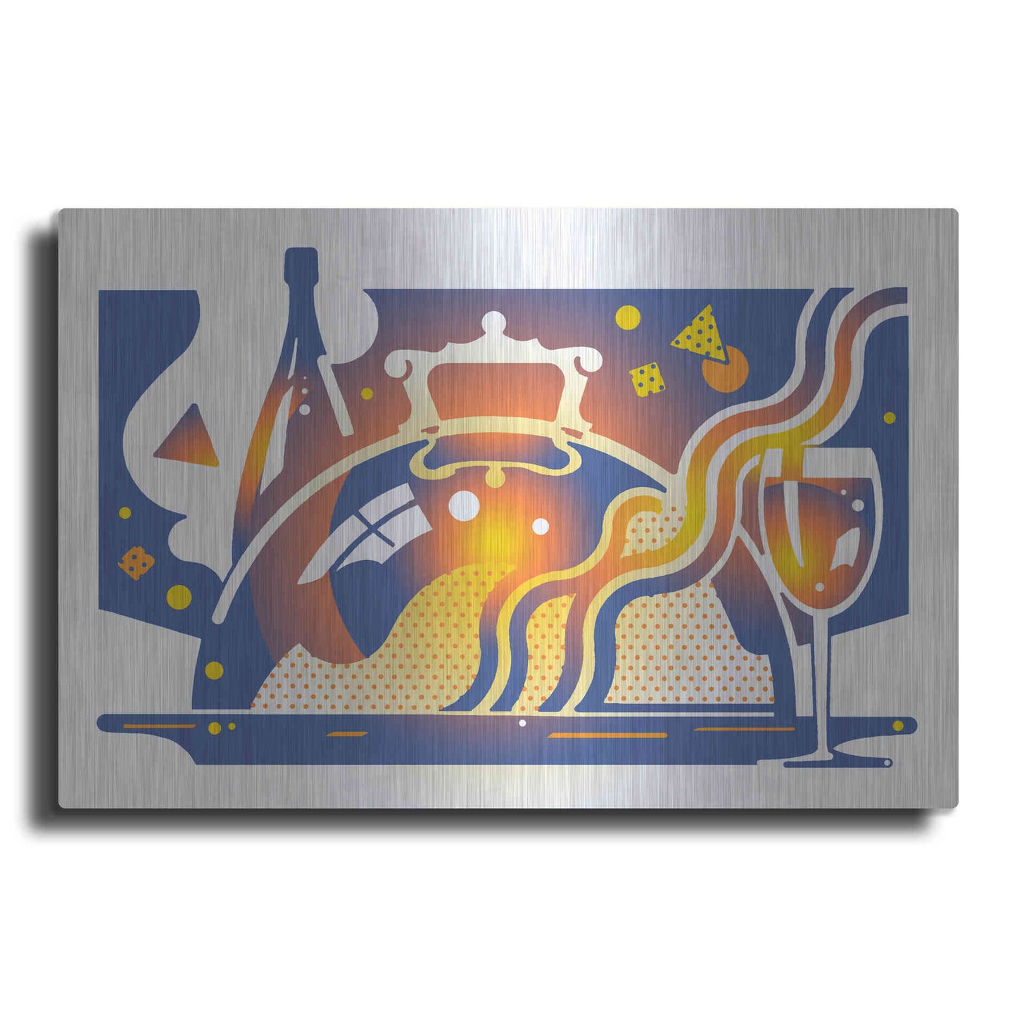 Luxe Metal Art 'Restaurant Guide' by David Chestnutt, Metal Wall Art