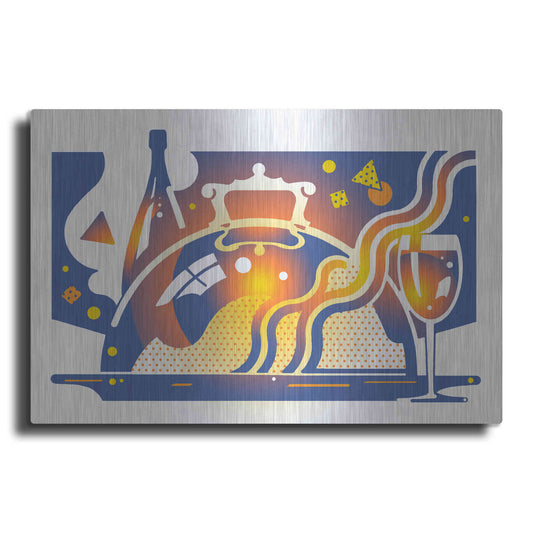 Luxe Metal Art 'Restaurant Guide' by David Chestnutt, Metal Wall Art