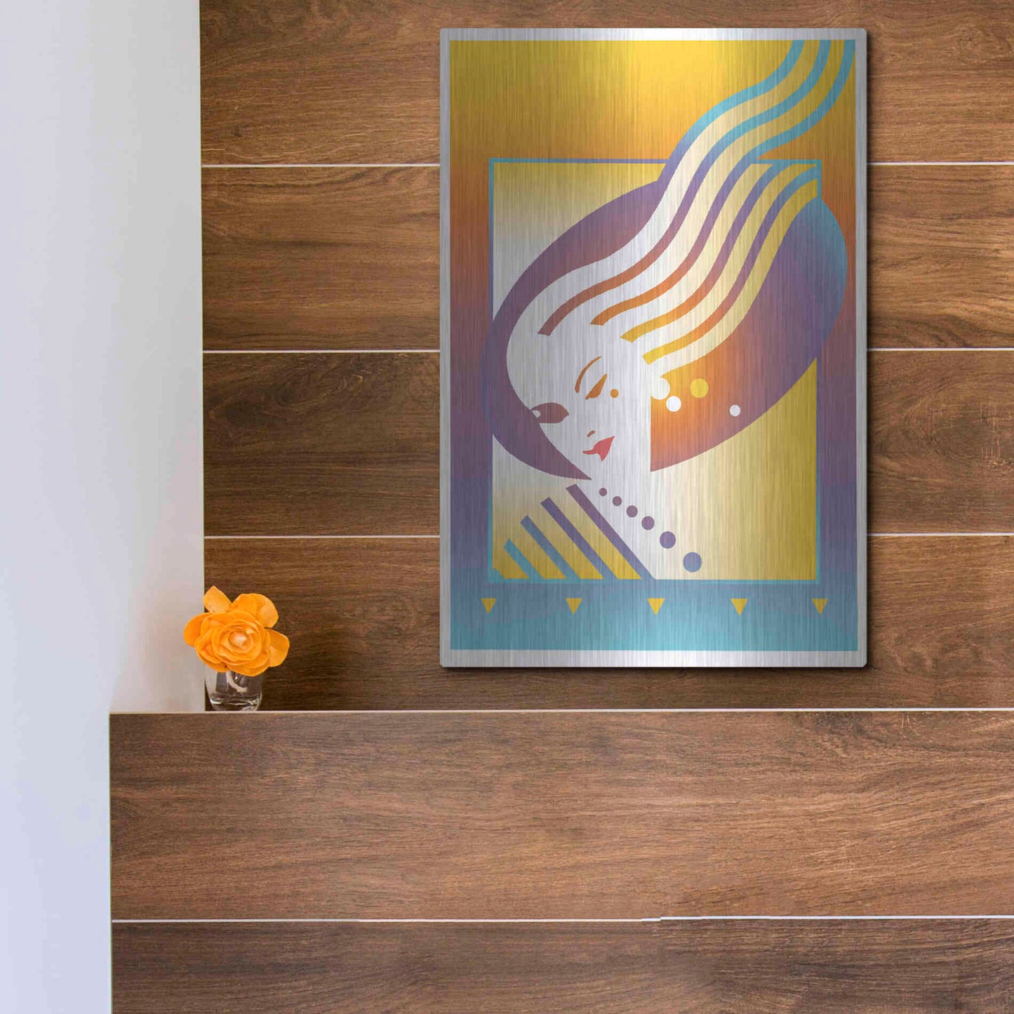 Luxe Metal Art 'Salon' by David Chestnutt, Metal Wall Art,12x16