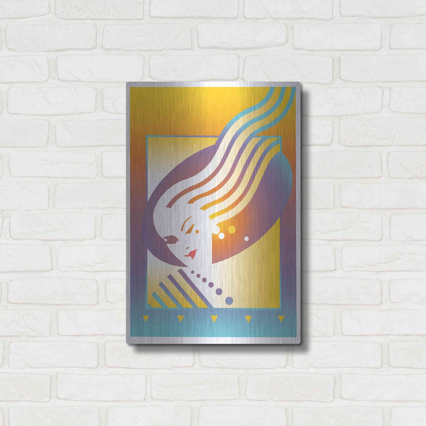 Luxe Metal Art 'Salon' by David Chestnutt, Metal Wall Art,16x24