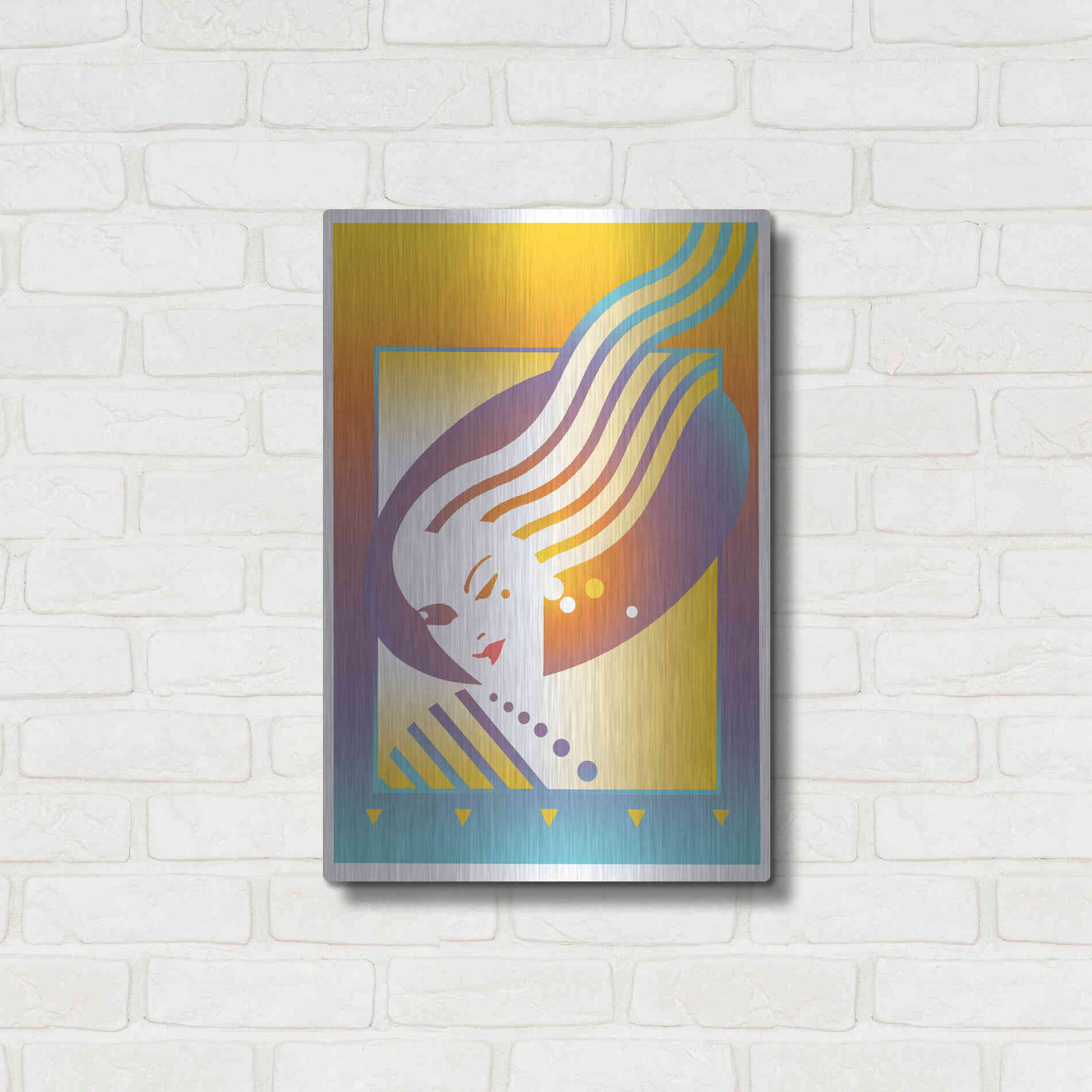 Luxe Metal Art 'Salon' by David Chestnutt, Metal Wall Art,16x24