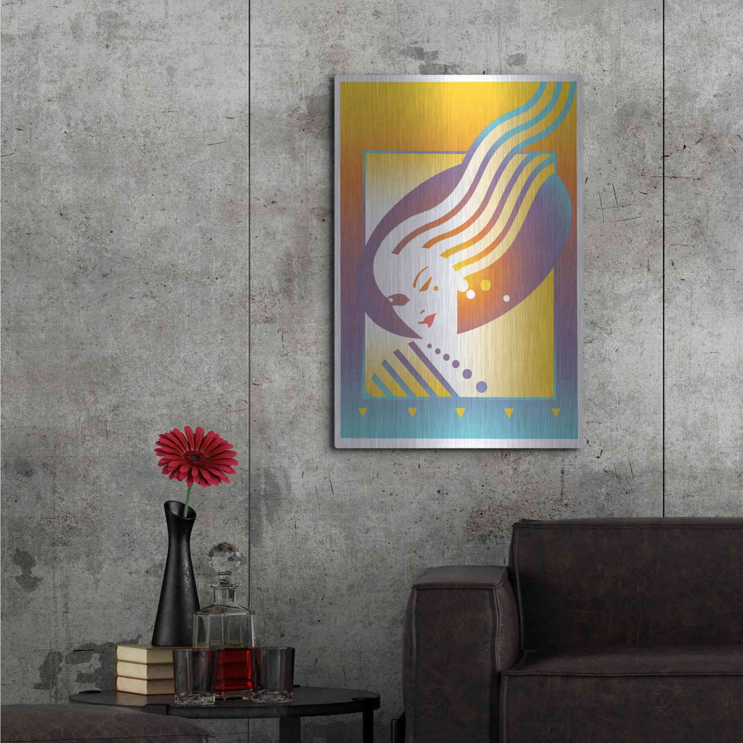 Luxe Metal Art 'Salon' by David Chestnutt, Metal Wall Art,24x36