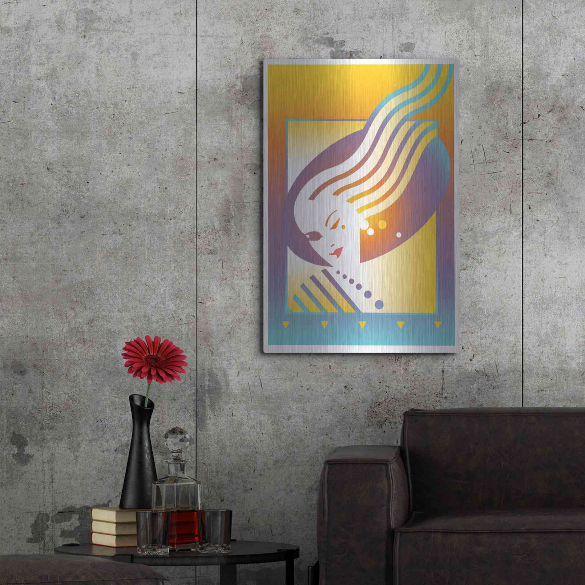 Luxe Metal Art 'Salon' by David Chestnutt, Metal Wall Art,24x36