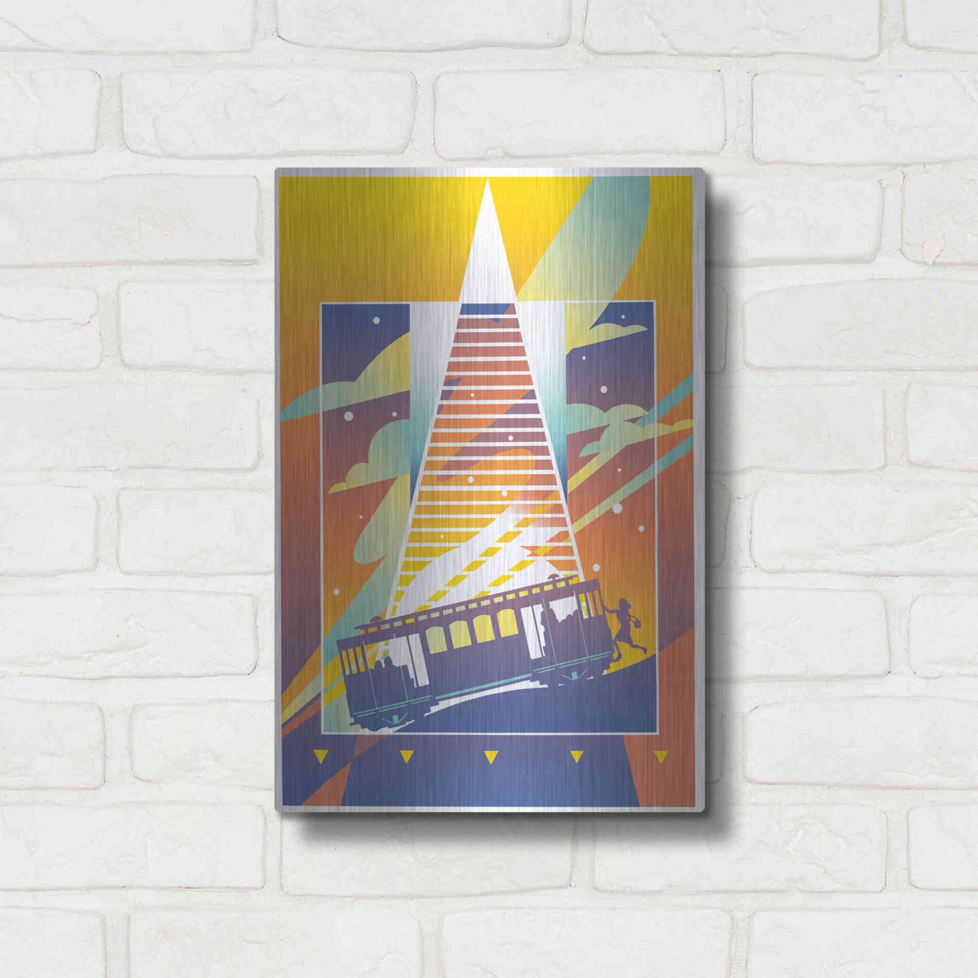 Luxe Metal Art 'San Francisco' by David Chestnutt, Metal Wall Art,12x16