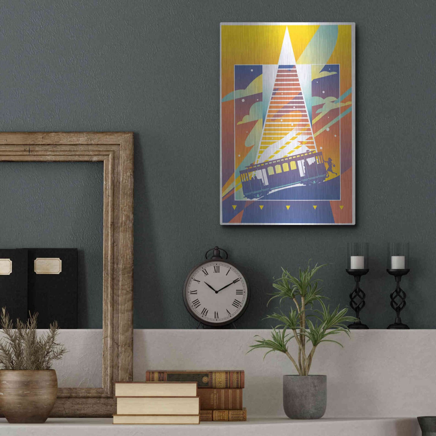 Luxe Metal Art 'San Francisco' by David Chestnutt, Metal Wall Art,12x16