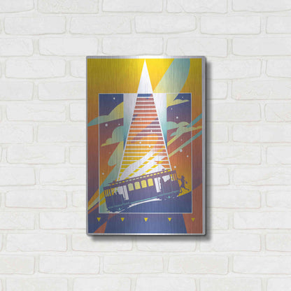 Luxe Metal Art 'San Francisco' by David Chestnutt, Metal Wall Art,16x24