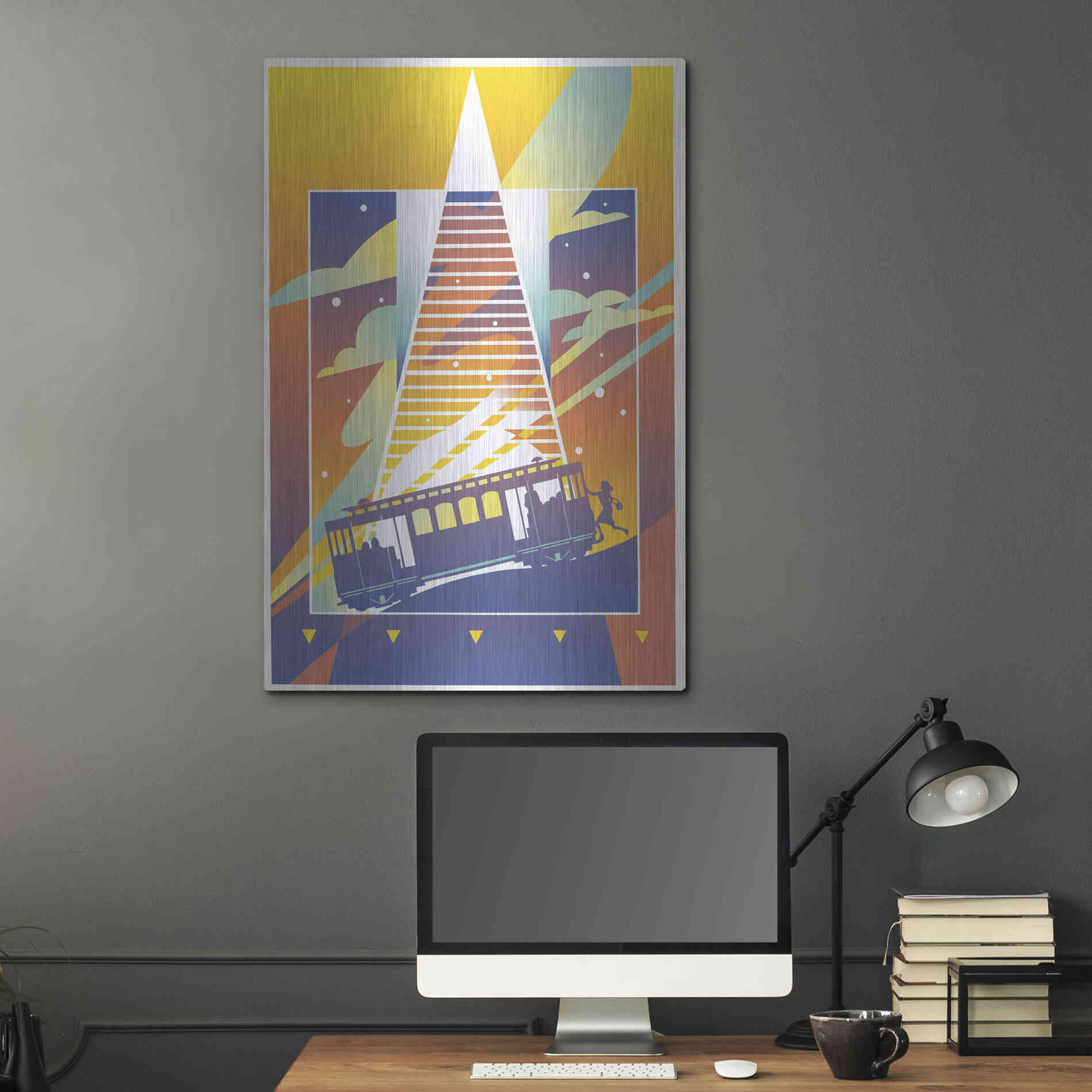 Luxe Metal Art 'San Francisco' by David Chestnutt, Metal Wall Art,24x36