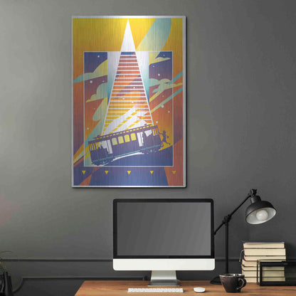 Luxe Metal Art 'San Francisco' by David Chestnutt, Metal Wall Art,24x36