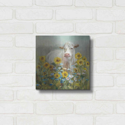 Luxe Metal Art 'Farm and Field I v2 Crop' by Danhui Nai, Metal Wall Art,12x12