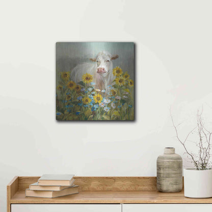 Luxe Metal Art 'Farm and Field I v2 Crop' by Danhui Nai, Metal Wall Art,12x12