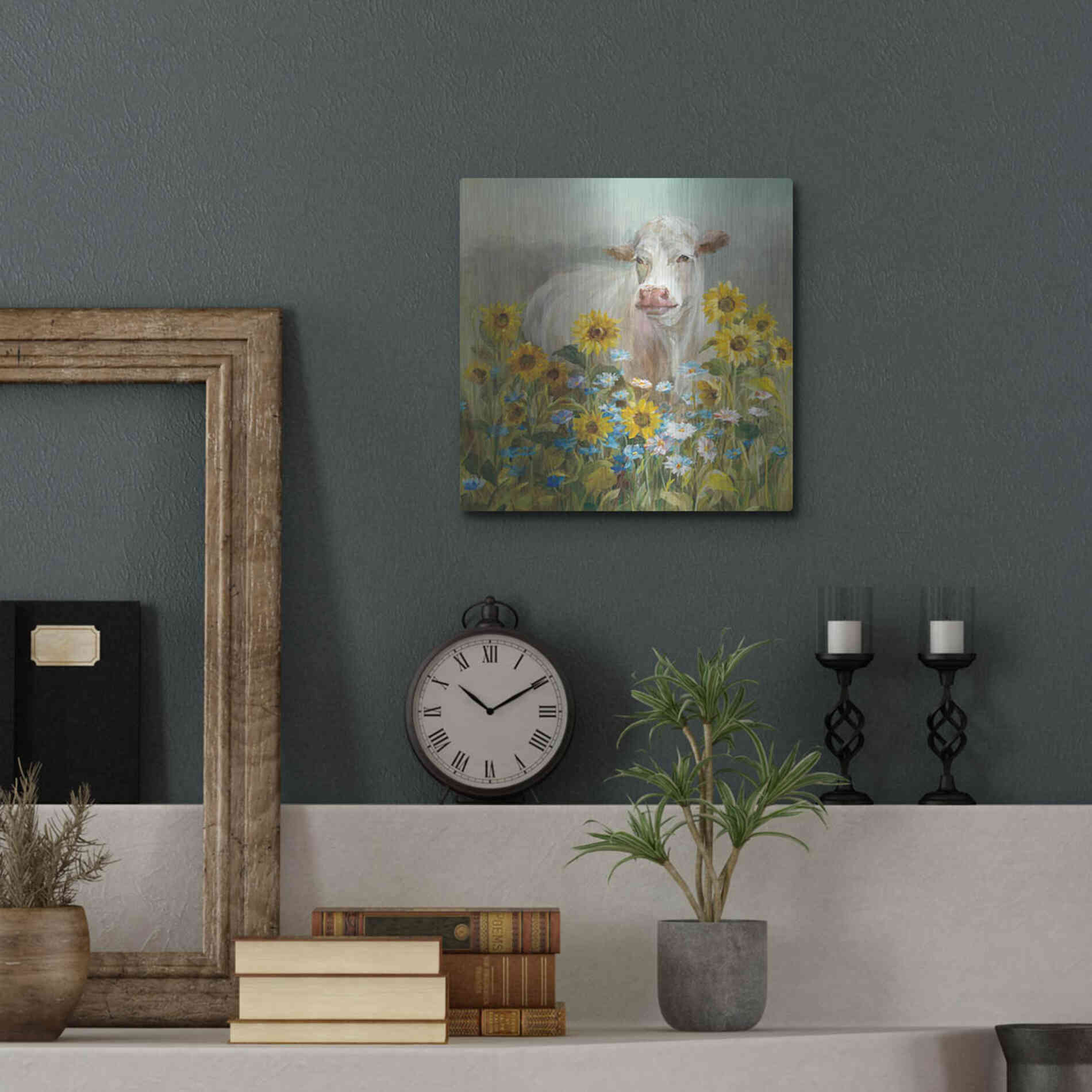 Luxe Metal Art 'Farm and Field I v2 Crop' by Danhui Nai, Metal Wall Art,12x12