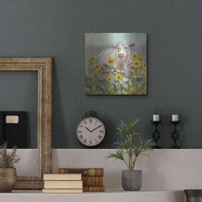 Luxe Metal Art 'Farm and Field I v2 Crop' by Danhui Nai, Metal Wall Art,12x12