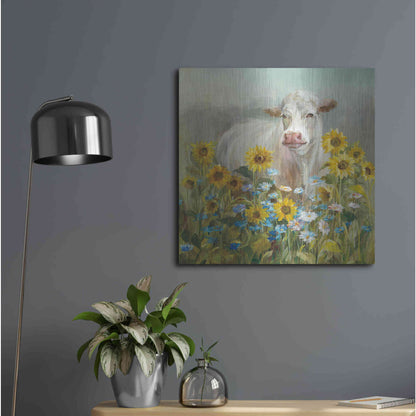 Luxe Metal Art 'Farm and Field I v2 Crop' by Danhui Nai, Metal Wall Art,24x24