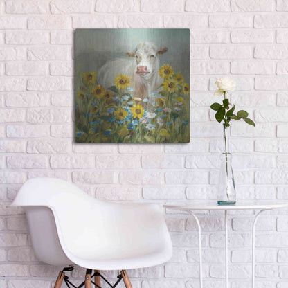 Luxe Metal Art 'Farm and Field I v2 Crop' by Danhui Nai, Metal Wall Art,24x24