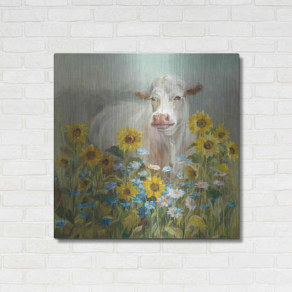 Luxe Metal Art 'Farm and Field I v2 Crop' by Danhui Nai, Metal Wall Art,36x36