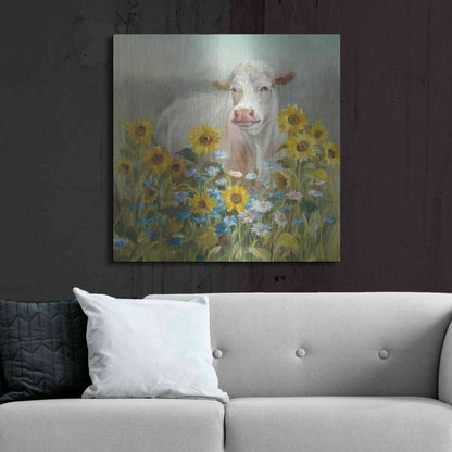 Luxe Metal Art 'Farm and Field I v2 Crop' by Danhui Nai, Metal Wall Art,36x36