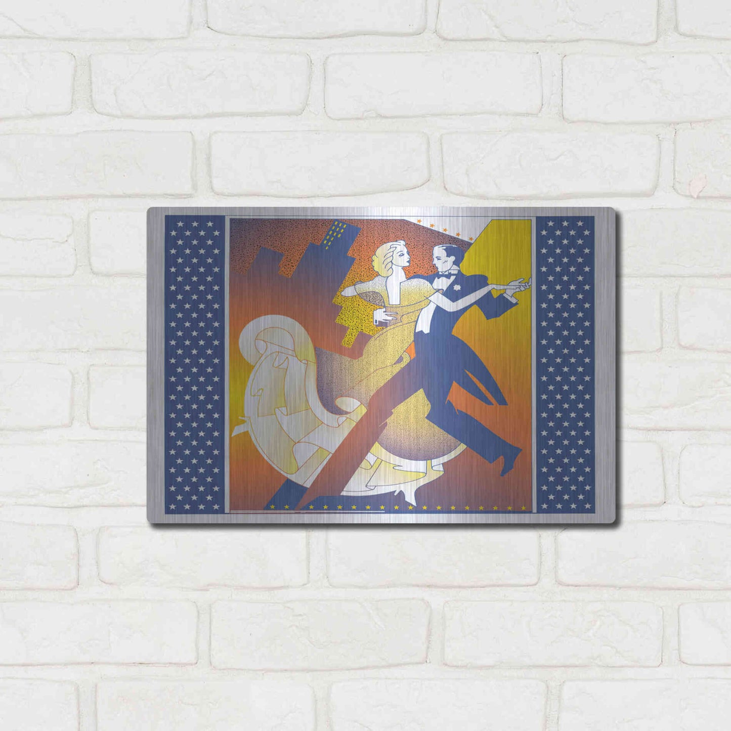 Luxe Metal Art 'Straussball' by David Chestnutt, Metal Wall Art,16x12