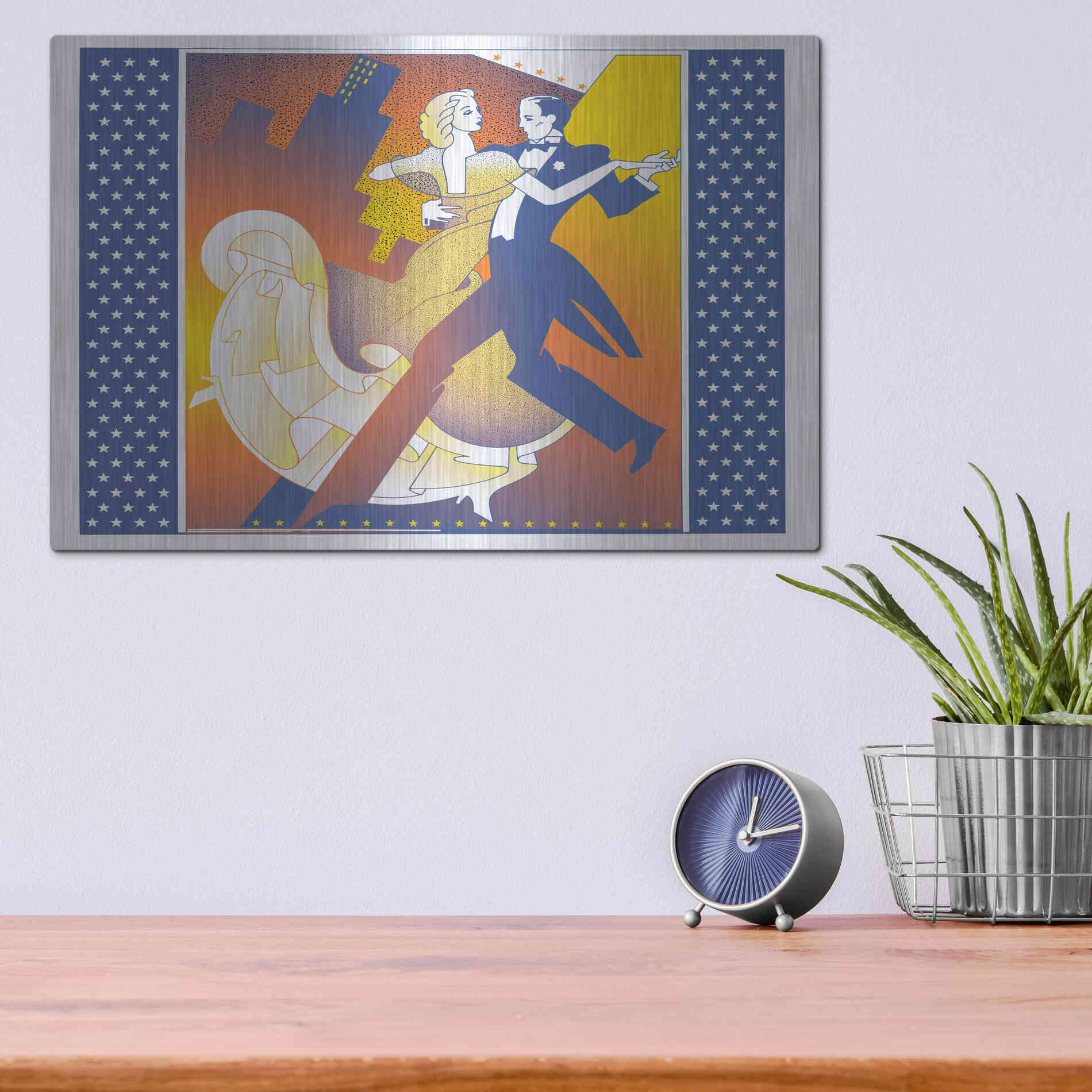 Luxe Metal Art 'Straussball' by David Chestnutt, Metal Wall Art,16x12