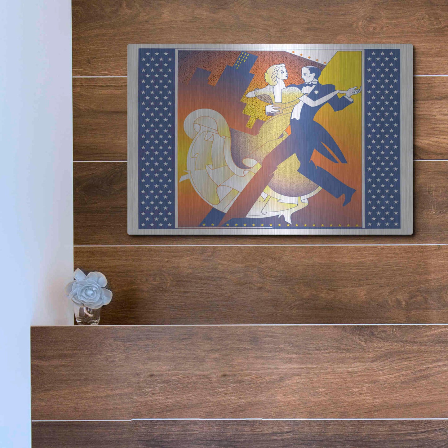 Luxe Metal Art 'Straussball' by David Chestnutt, Metal Wall Art,16x12