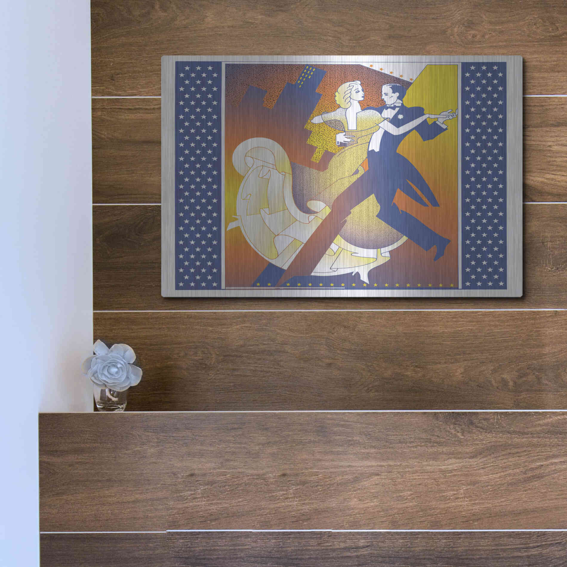 Luxe Metal Art 'Straussball' by David Chestnutt, Metal Wall Art,16x12