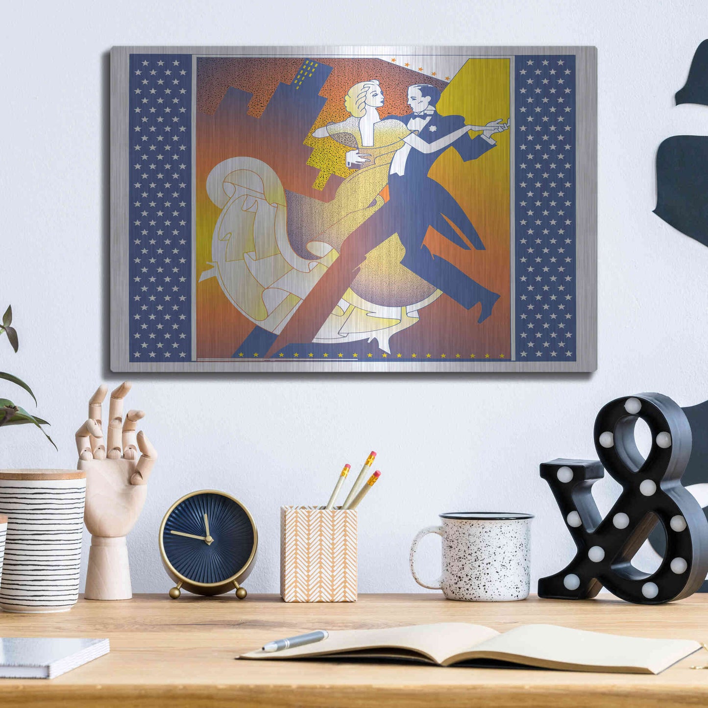 Luxe Metal Art 'Straussball' by David Chestnutt, Metal Wall Art,16x12