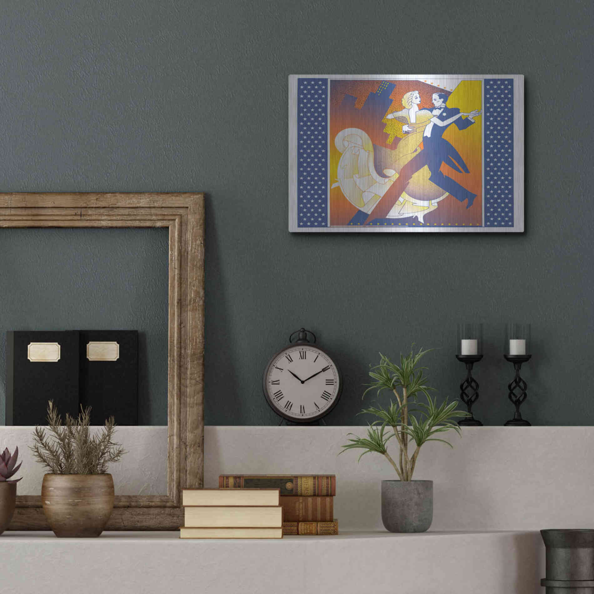 Luxe Metal Art 'Straussball' by David Chestnutt, Metal Wall Art,16x12