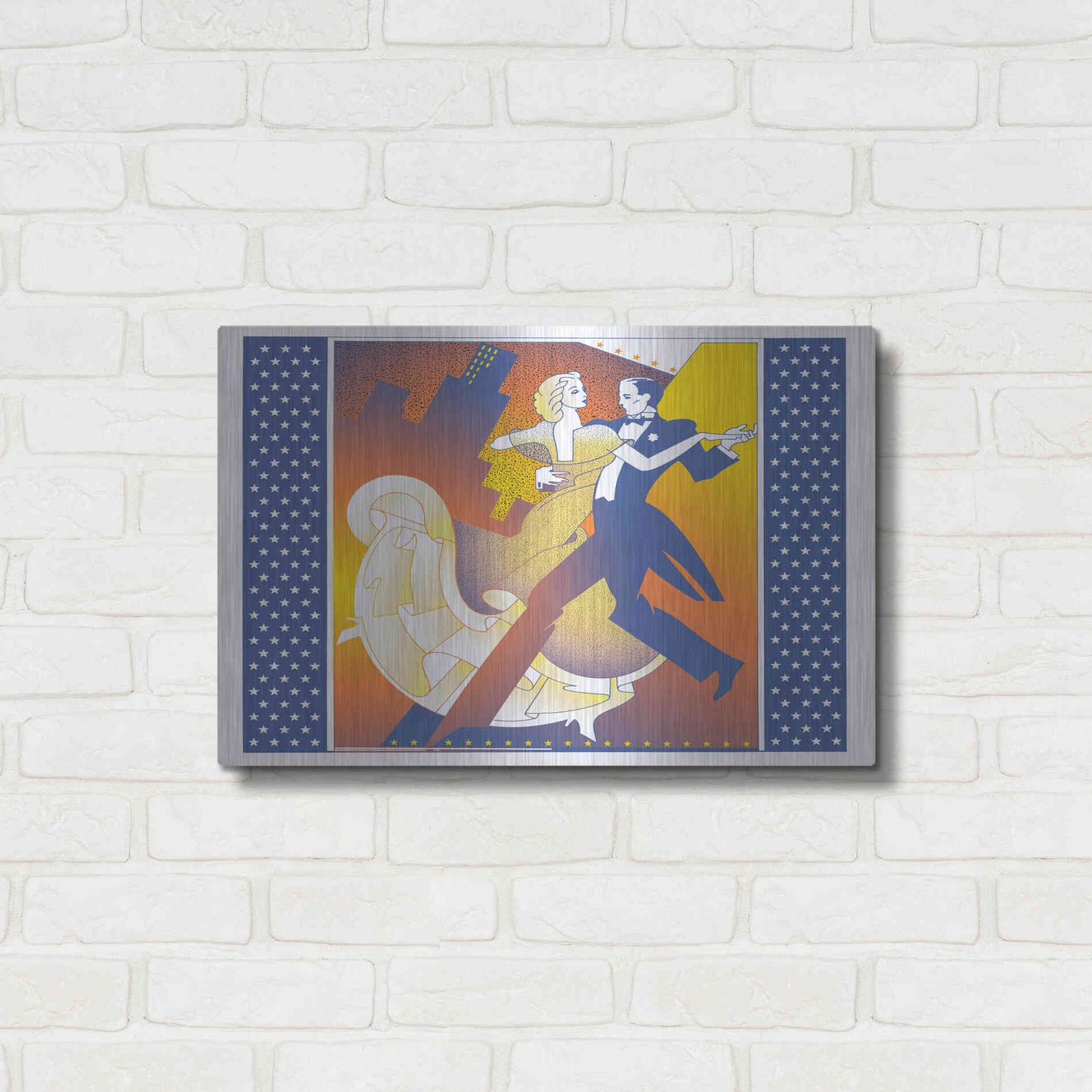 Luxe Metal Art 'Straussball' by David Chestnutt, Metal Wall Art,24x16