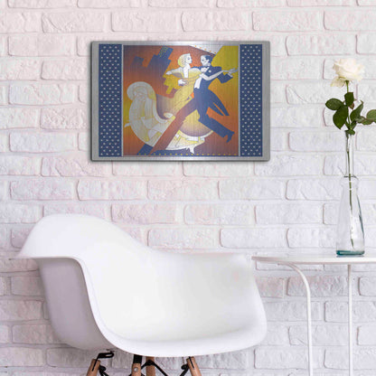 Luxe Metal Art 'Straussball' by David Chestnutt, Metal Wall Art,24x16