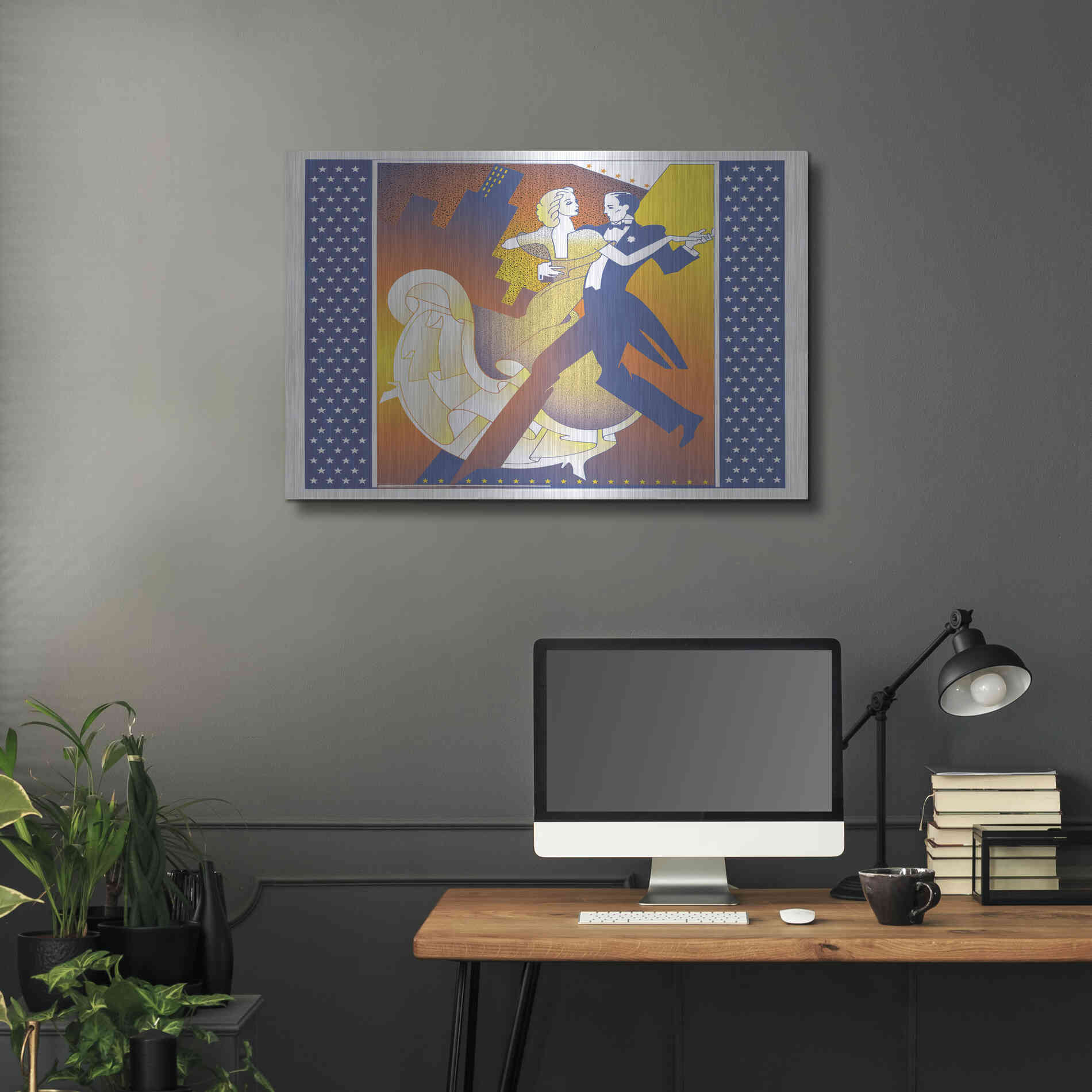 Luxe Metal Art 'Straussball' by David Chestnutt, Metal Wall Art,36x24