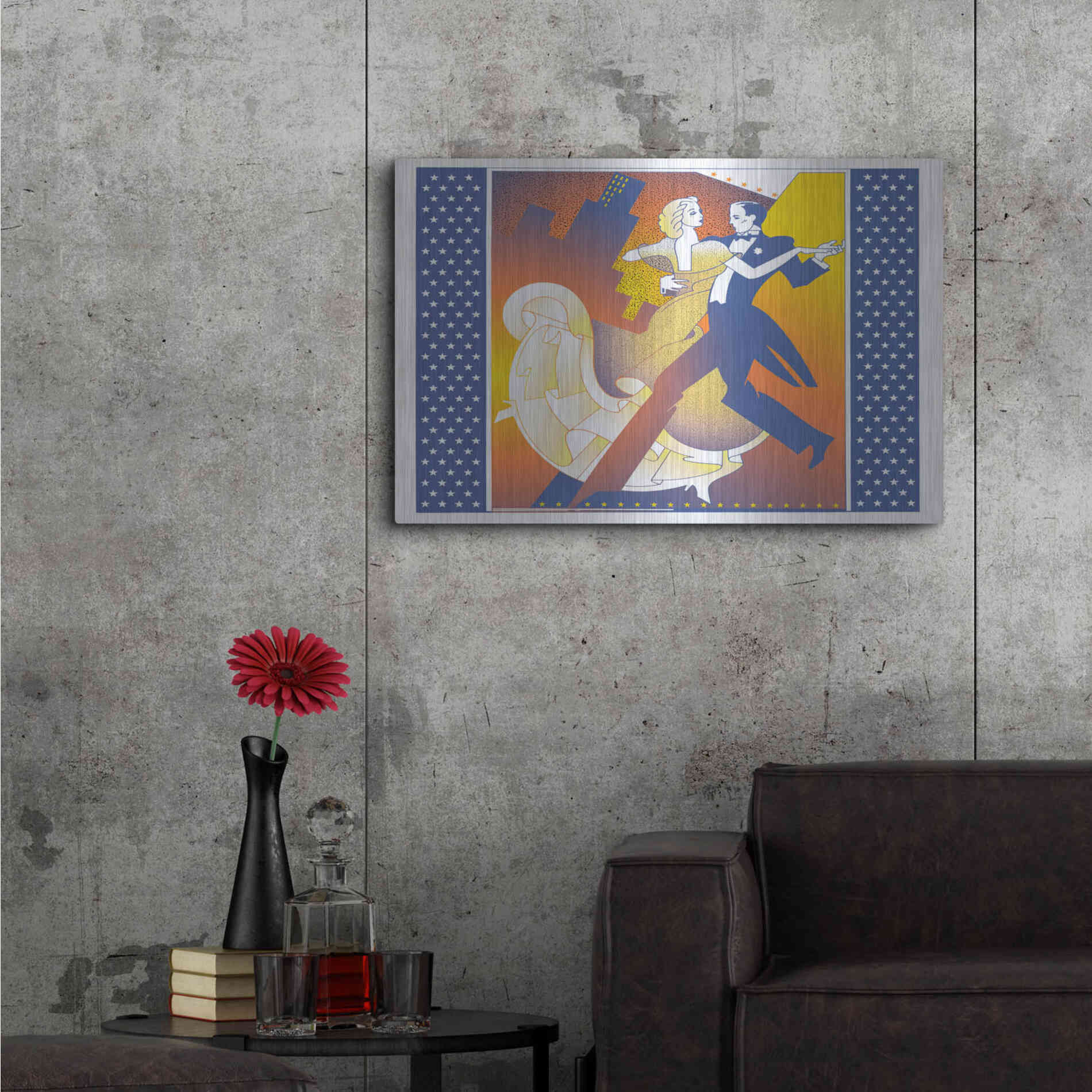 Luxe Metal Art 'Straussball' by David Chestnutt, Metal Wall Art,36x24