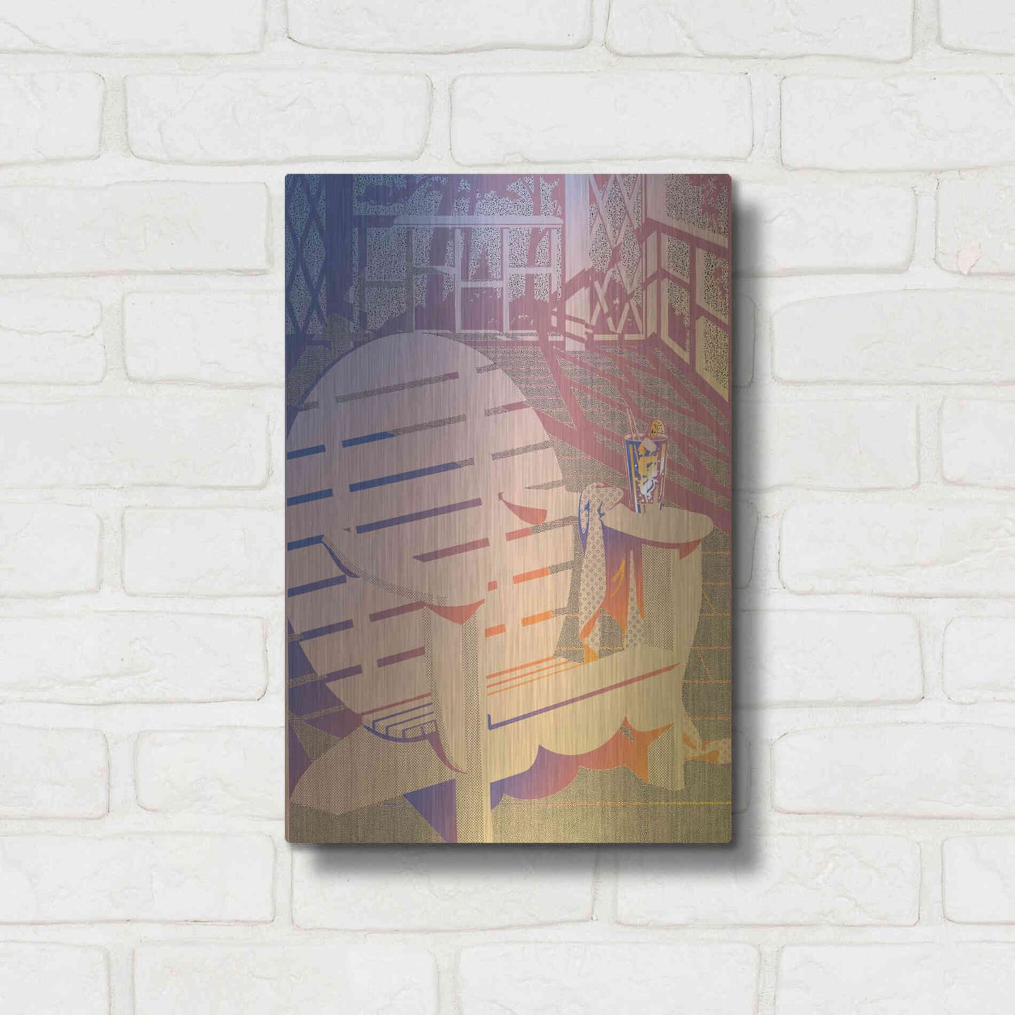 Luxe Metal Art 'Summer Porch' by David Chestnutt, Metal Wall Art,12x16