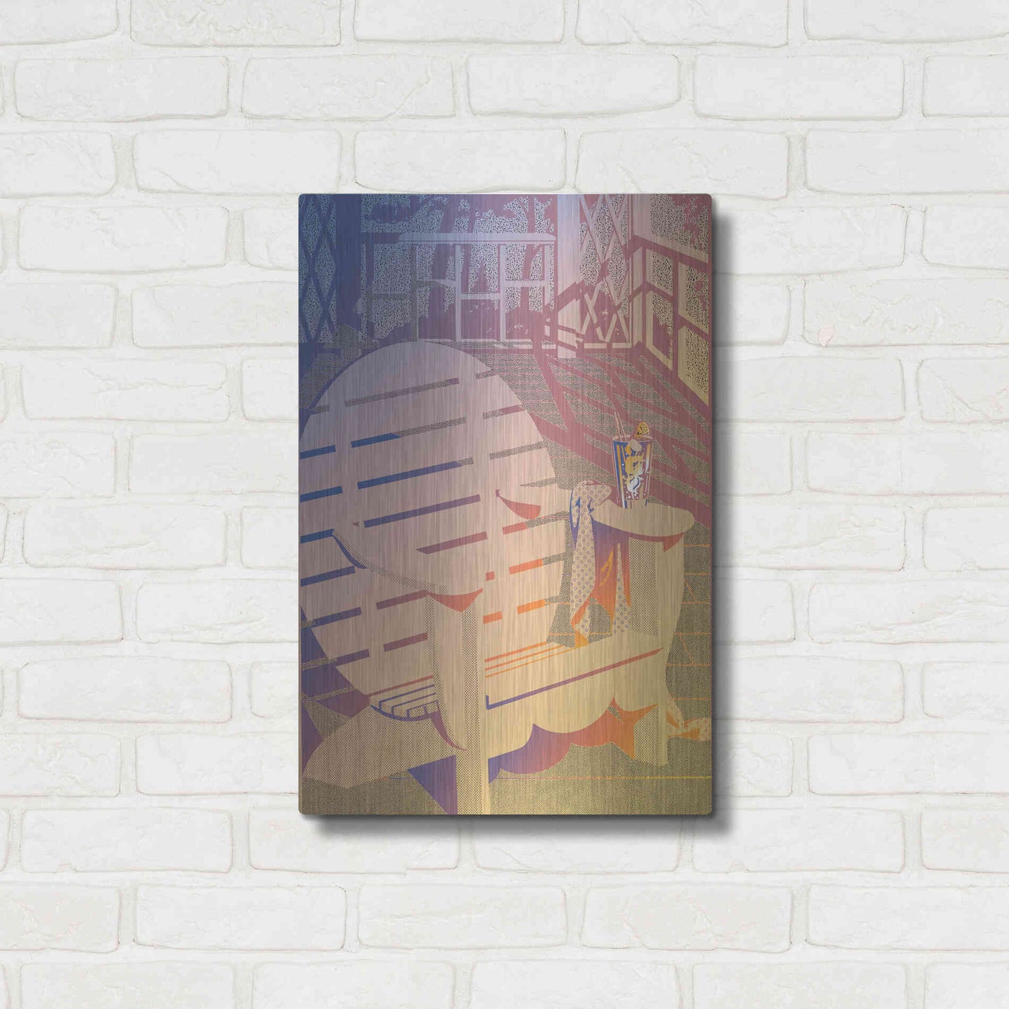 Luxe Metal Art 'Summer Porch' by David Chestnutt, Metal Wall Art,16x24