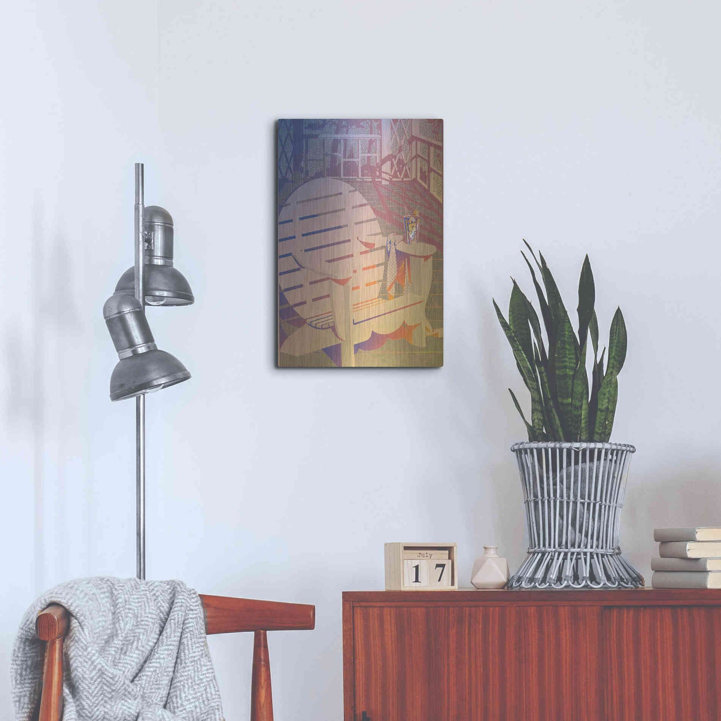 Luxe Metal Art 'Summer Porch' by David Chestnutt, Metal Wall Art,16x24