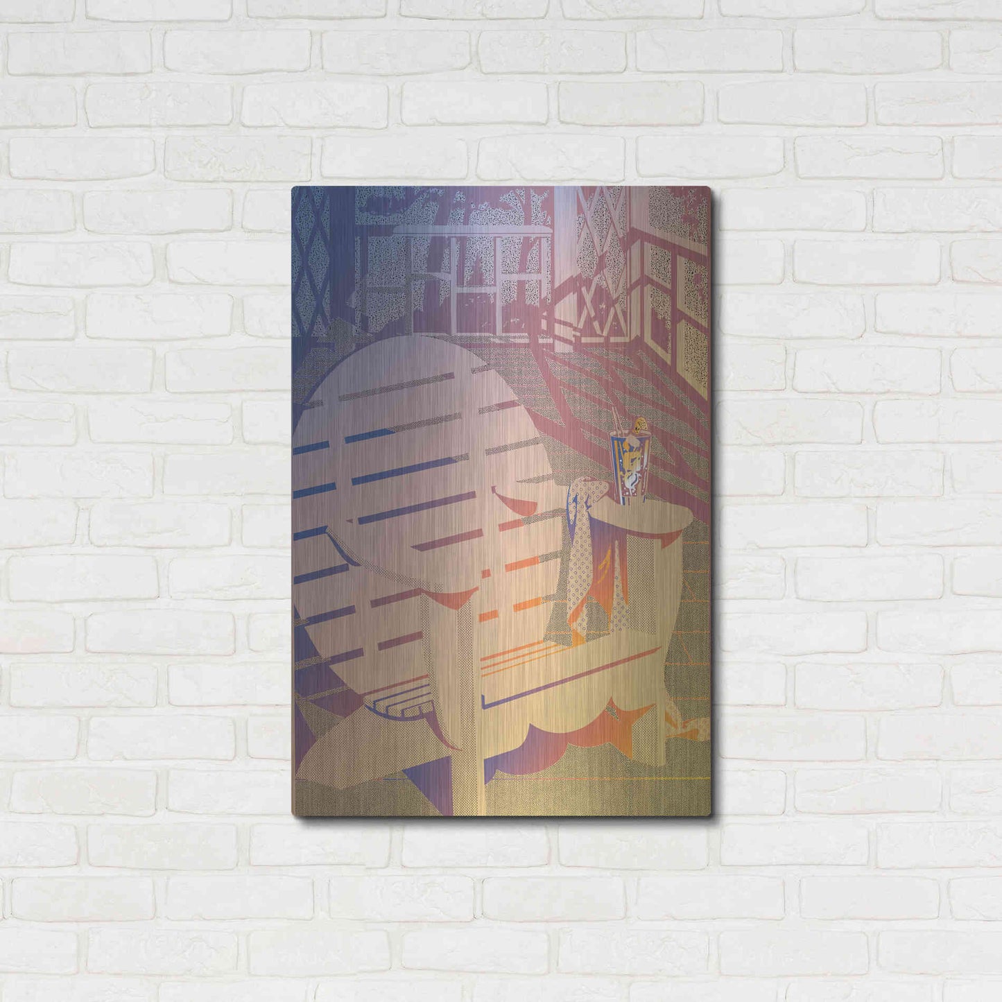 Luxe Metal Art 'Summer Porch' by David Chestnutt, Metal Wall Art,24x36