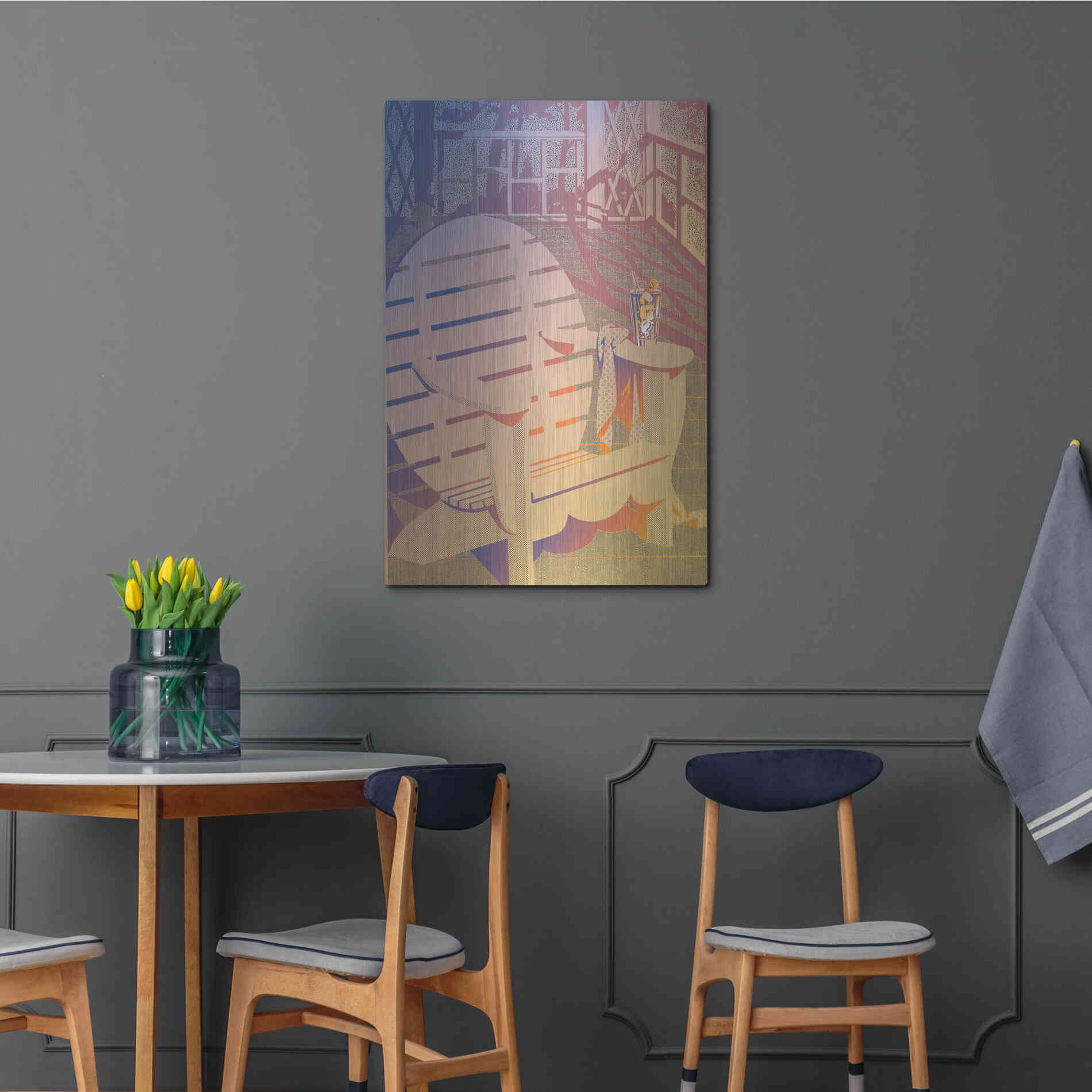 Luxe Metal Art 'Summer Porch' by David Chestnutt, Metal Wall Art,24x36