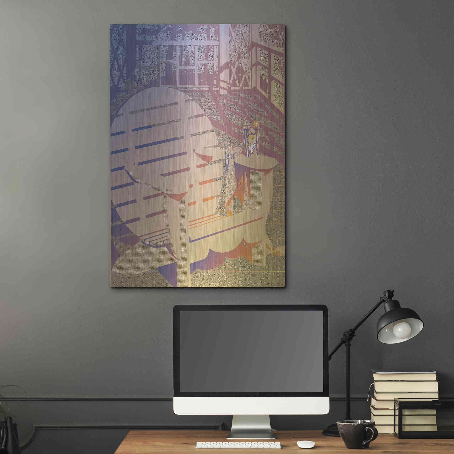 Luxe Metal Art 'Summer Porch' by David Chestnutt, Metal Wall Art,24x36