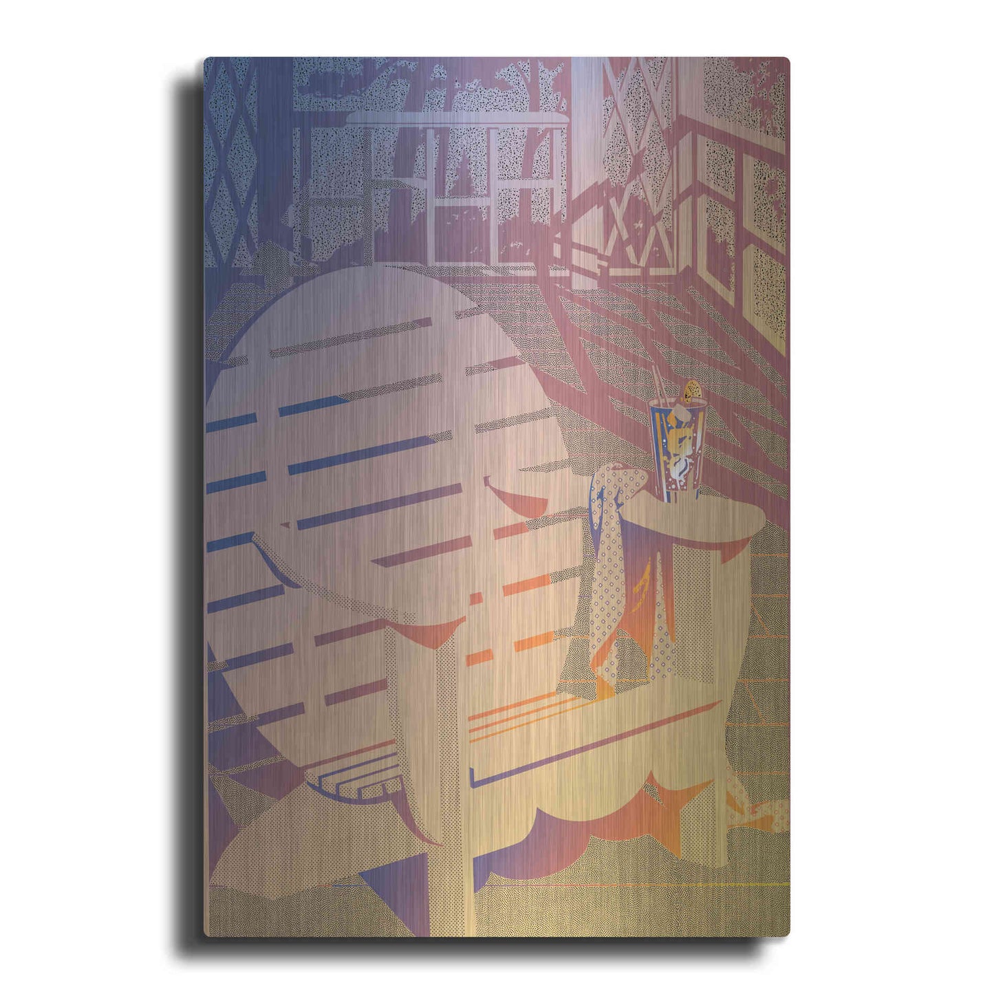 Luxe Metal Art 'Summer Porch' by David Chestnutt, Metal Wall Art