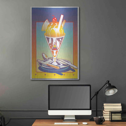 Luxe Metal Art 'Sunday Bloody Sundae' by David Chestnutt, Metal Wall Art,24x36