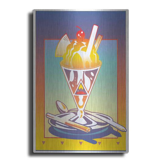 Luxe Metal Art 'Sunday Bloody Sundae' by David Chestnutt, Metal Wall Art