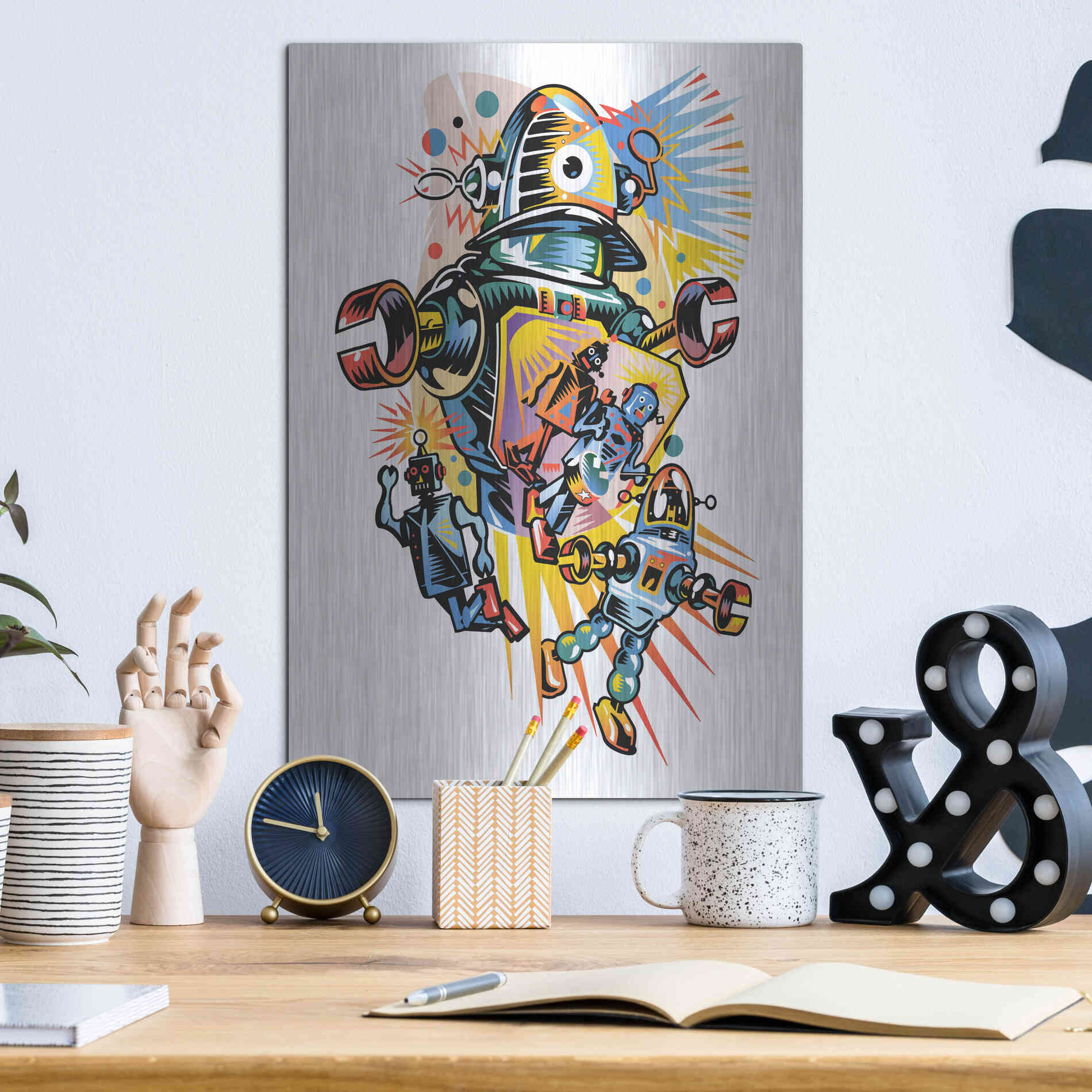 Luxe Metal Art 'Take Me To Your Client' by David Chestnutt, Metal Wall Art,12x16