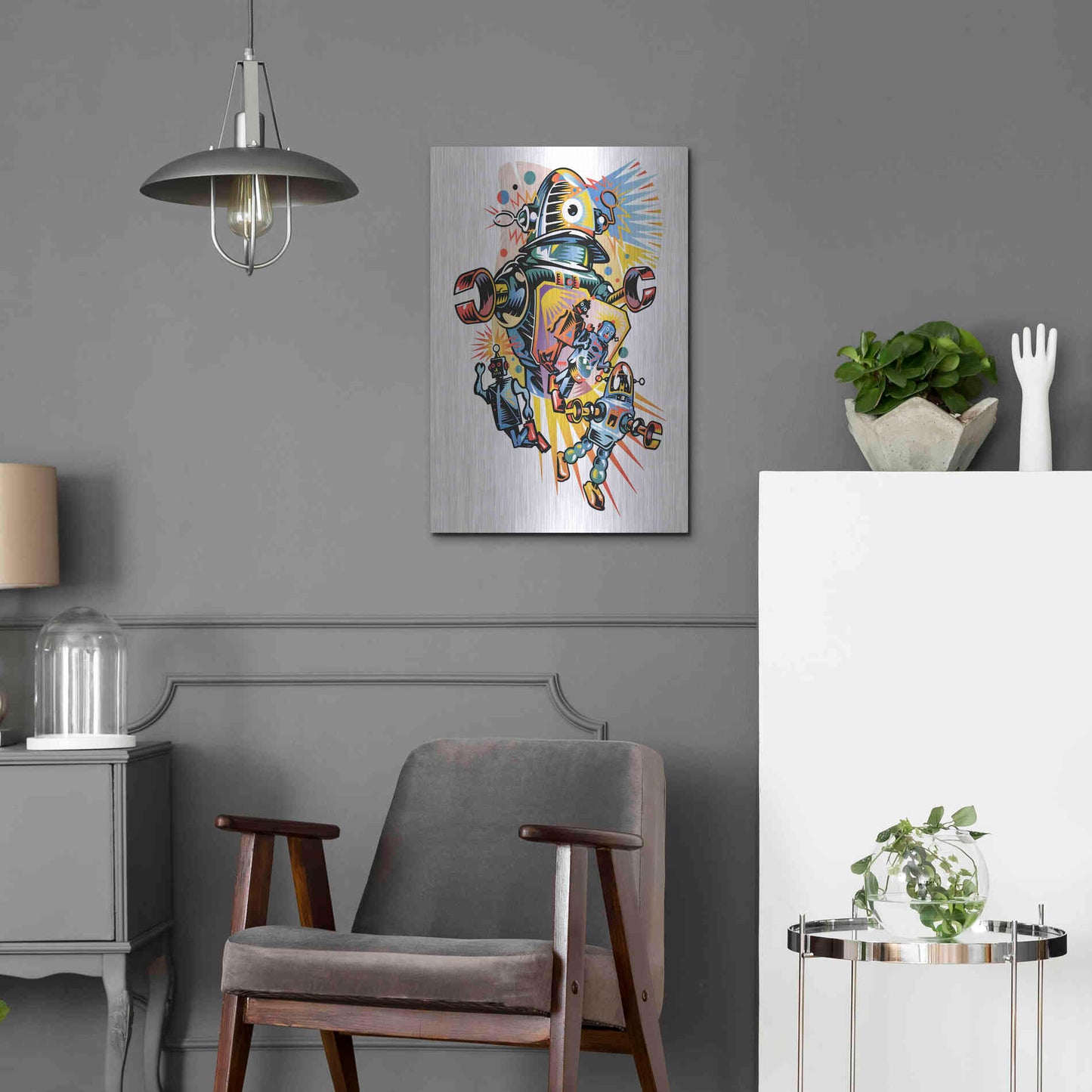 Luxe Metal Art 'Take Me To Your Client' by David Chestnutt, Metal Wall Art,16x24