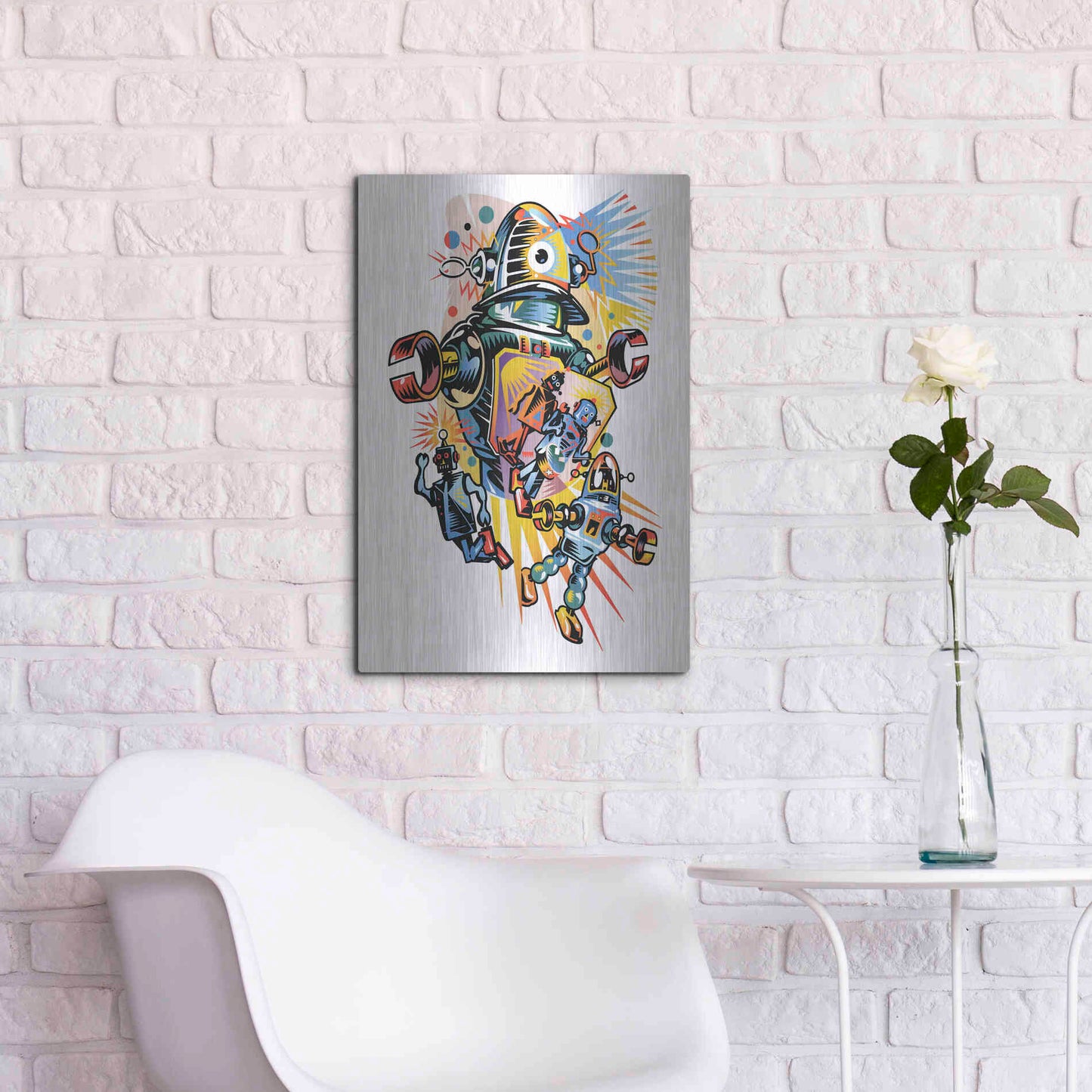 Luxe Metal Art 'Take Me To Your Client' by David Chestnutt, Metal Wall Art,16x24