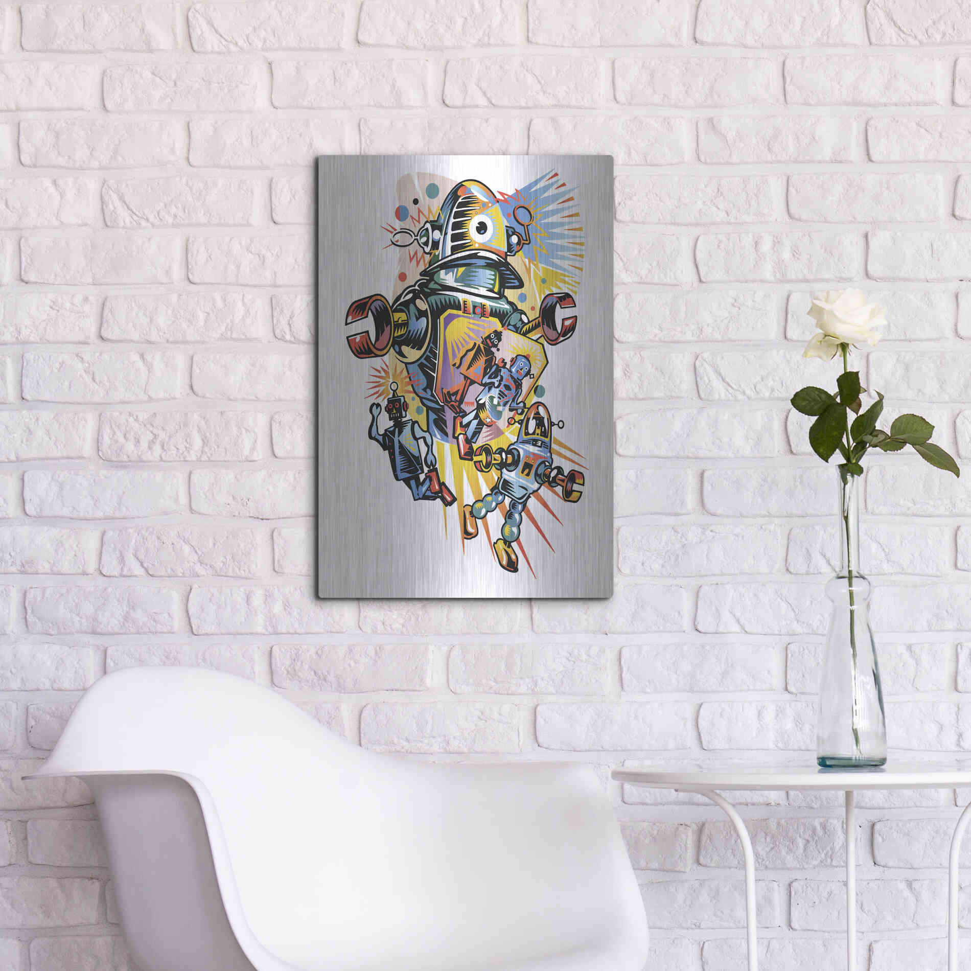 Luxe Metal Art 'Take Me To Your Client' by David Chestnutt, Metal Wall Art,16x24