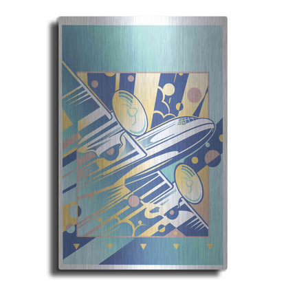 Luxe Metal Art 'Taking Off Blue' by David Chestnutt, Metal Wall Art