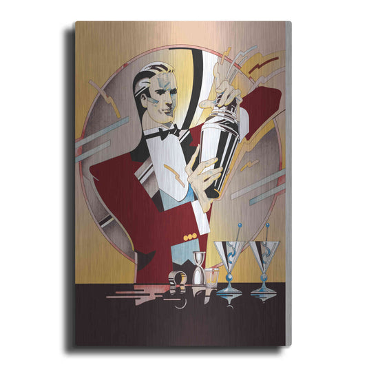 Luxe Metal Art 'Tending Bar' by David Chestnutt, Metal Wall Art