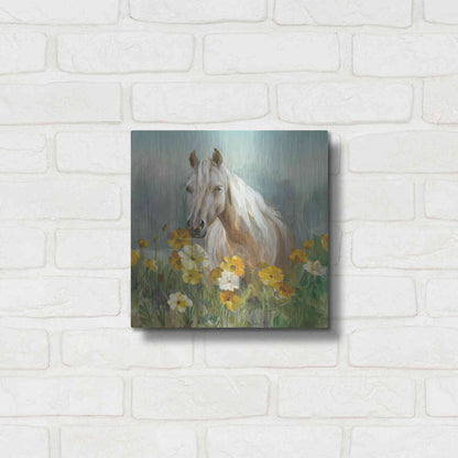 Luxe Metal Art 'Farm and Field II Crop' by Danhui Nai, Metal Wall Art,12x12