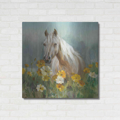 Luxe Metal Art 'Farm and Field II Crop' by Danhui Nai, Metal Wall Art,36x36