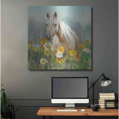 Luxe Metal Art 'Farm and Field II Crop' by Danhui Nai, Metal Wall Art,36x36